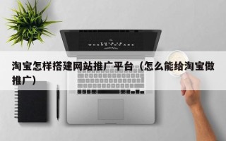 樟树淘宝怎样搭建网站推广平台（怎么能给淘宝做推广）